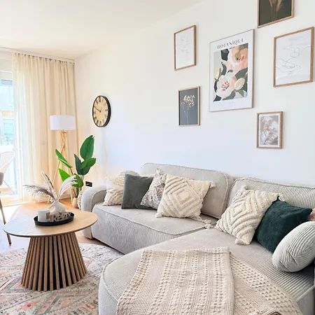 Stilvolles Boho-apartment Nahe Mainz Mit Balkon & Parkplatz 아파트