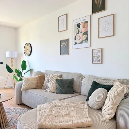 Stilvolles Boho-apartment Nahe Mainz Mit Balkon & Parkplatz * 보덴하임